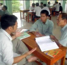 Participants following the 10-day Living Values Activities training